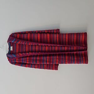 Urban Outfitters long line hooded duster cardigan sweater striped‎ size small
